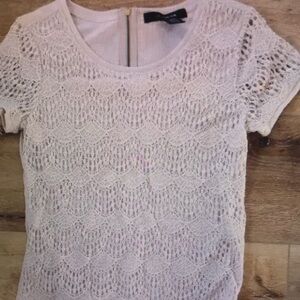 Elegant White Lace Women's Top